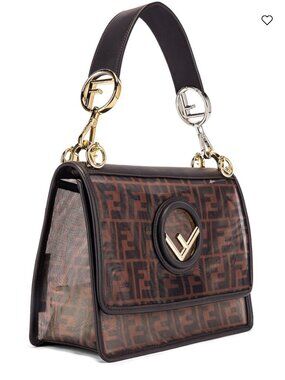 Fendi Kan I Mesh F Logo Zucca Bag New